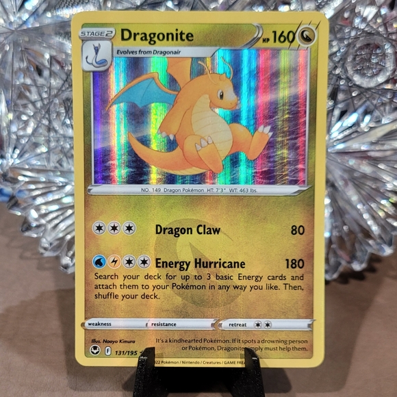 Toys Dragonite 131195 Silver Tempest Holographic Rare Pokemon Card